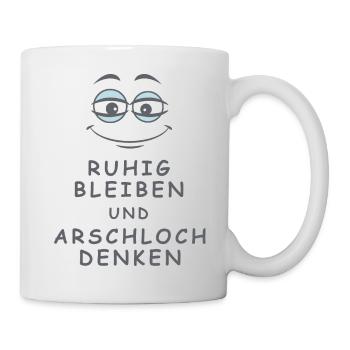 Arschloch denken - Tasse - Weiß - Rechts