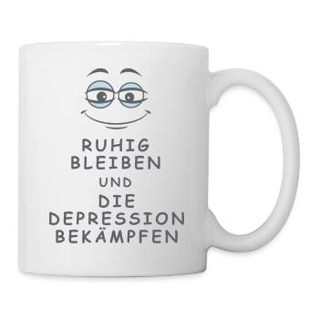 Depression bekämpfen - Tasse - Weiß - Rechts