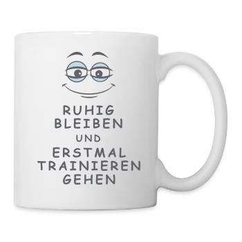 Trainieren gehen - Tasse - Weiß - Rechts