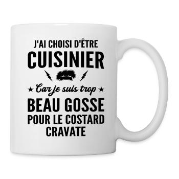 cuisinier et beau gosse / humour cuisinier - Mug blanc - blanc - Droite