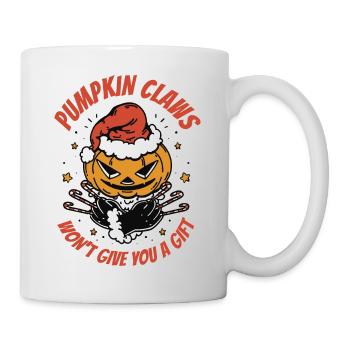 pumpkin claws won't give you a gift - Mug blanc - blanc - Droite