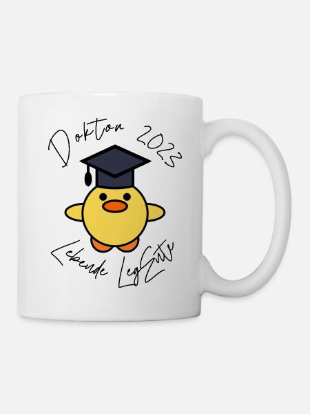 Doktor Abschluss 2023 Lebende LegEnte - Tasse - Weiß