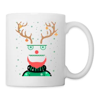 Ugly Christmas Rentier Design by vauART - Tasse - Weiß - Rechts