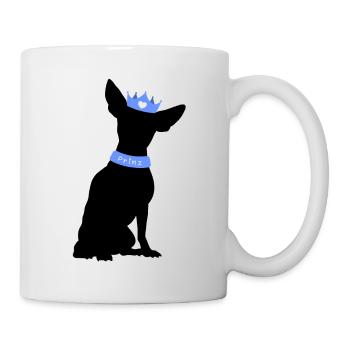 Chihuahua Prince with Blue Crown - Mug - white - Right