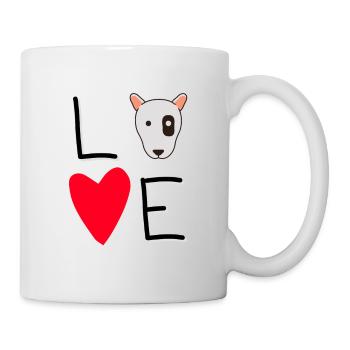 LOVE DOG Bull Terrier - for Bull Terrier friends - Mug - white - Right