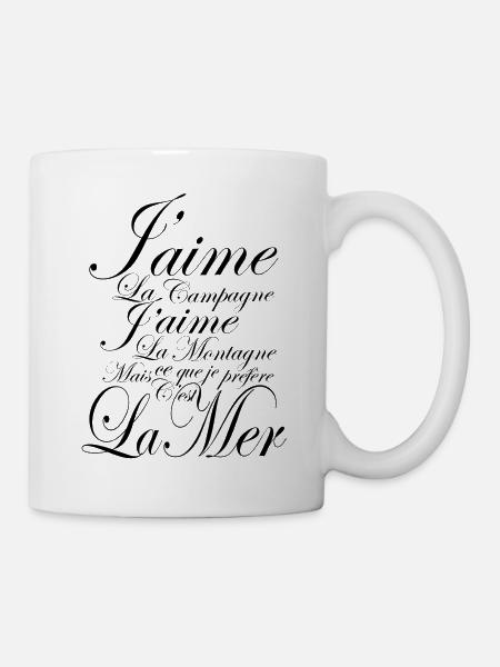 J'aime la Mer - Mug blanc - blanc