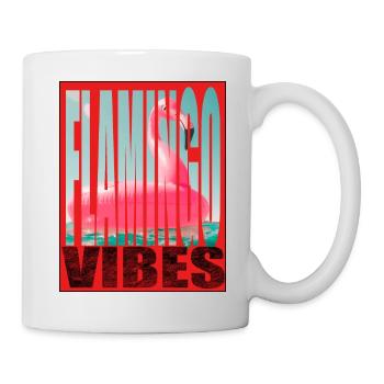 Flamingo T-Shirt Design - Tasse - Weiß - Rechts