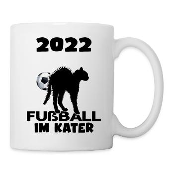 Fußball Katar Fußballexperte "fußball im kater" - Tasse - Weiß - Rechts