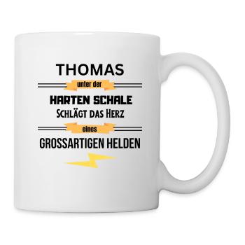 Thomas unter harte Schale eines Großartigen Helden - Tasse - Weiß - Rechts