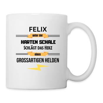 Felix unter harte Schale eines Großartigen Helden - Tasse - Weiß - Rechts
