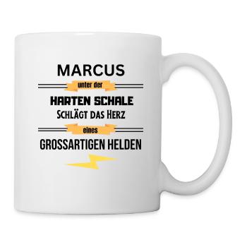 Marcus unter harte Schale eines Großartigen Helden - Tasse - Weiß - Rechts