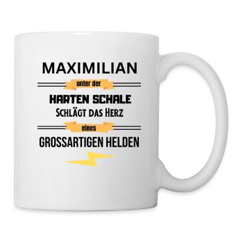 Maximilian harte Schale eines Großartigen Helden - Tasse - Weiß - Rechts
