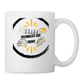 fromages qui puent - Mug blanc - blanc - Droite