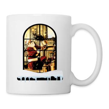 Santa Claus at home - Mug - white - Right