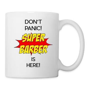 Super Barber / Super Friseur - Tasse - Weiß - Rechts
