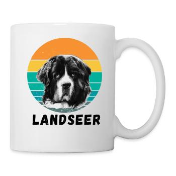 Chien Landseer, Terre Neuve, chien de sauvetage - Mug blanc - blanc - Droite