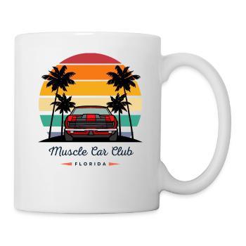 Muscle car club, design vintage, fan d'américaines - Mug blanc - blanc - Droite