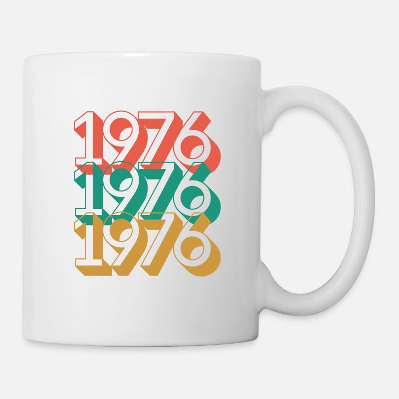 1976, year of birth, birthday present - Mug - white