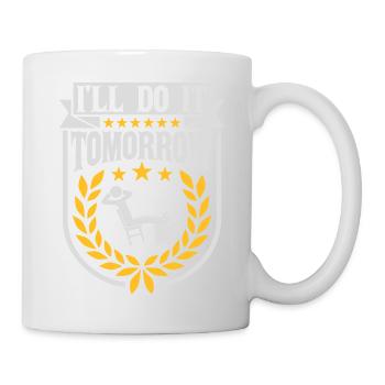 Citation de Do It Tomorrow - Mug blanc - blanc - Droite