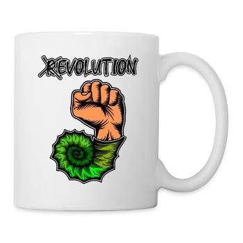 Viva la Evolution! Revolution Prähistorisch Fossil - Tasse - Weiß - Rechts