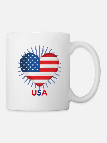 Cool World Cup I Love USA merchandise - Mug - white