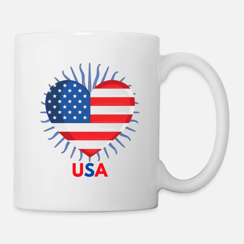 Cool World Cup I Love USA merchandise - Mug - white
