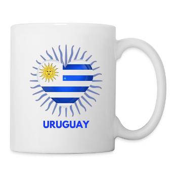 au Qatar J’aime l’Uruguay Logo - Mug blanc - blanc - Droite
