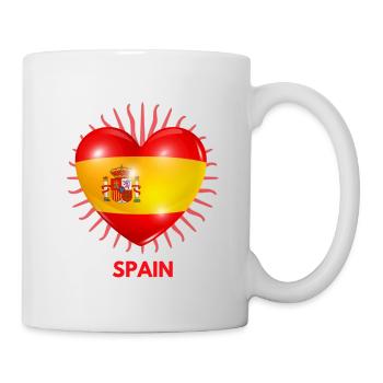 WM Quatar I Love Spain Pattern - Mug blanc - blanc - Droite