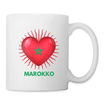WM in Katar I Love Marokko Fanartikel - Tasse - Weiß - Rechts