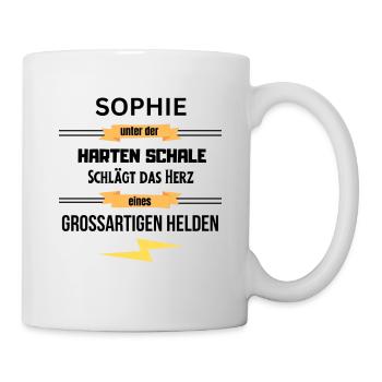 Sophie unter harte Schale eines Großartigen Helden - Tasse - Weiß - Rechts
