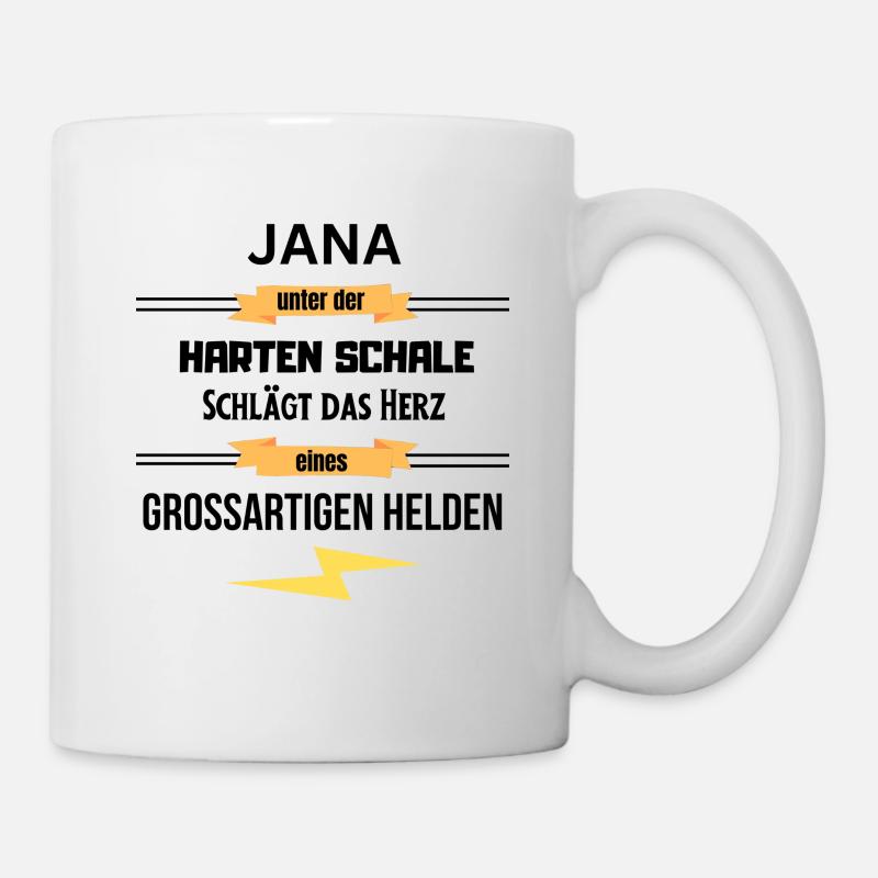 Jana unter harte Schale eines Großartigen Helden - Tasse - Weiß