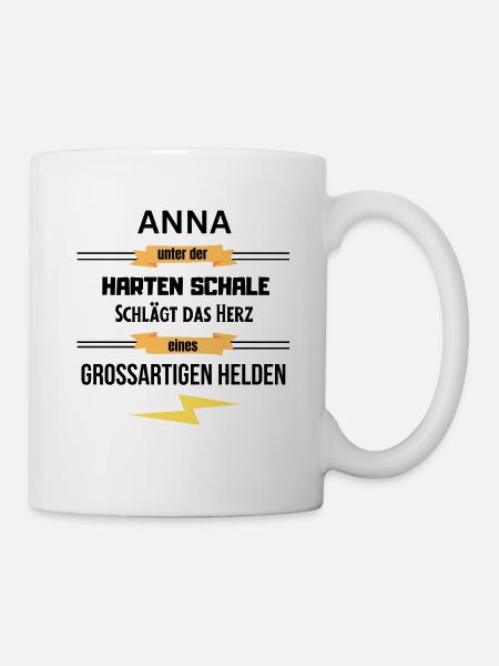 Anna unter harte Schale eines Großartigen Helden - Tasse - Weiß
