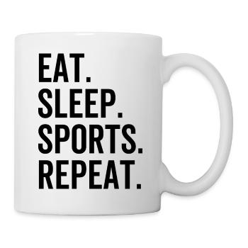 Eat Sleep Sports Repeat - Mug - white - Right