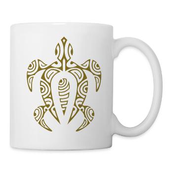 Tortue ethnique - Mug blanc - blanc - Droite