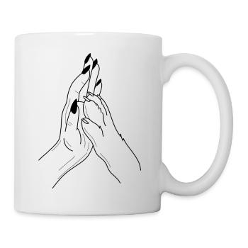 Patte à main Highfive - Mug blanc - blanc - Droite