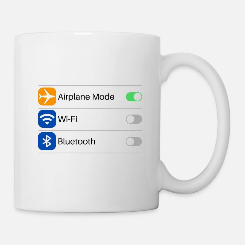 Flugmodus Einstellung - Tasse - Weiß