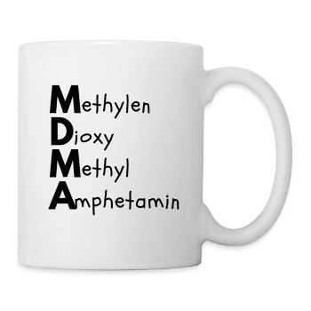 Methylendioxymethylamphetamin - Tasse - Weiß - Rechts