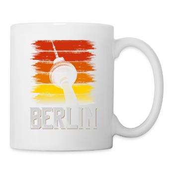 Berlin Germany City Skyline Vintage Retro - Mug - white - Right