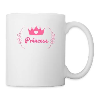 Princesse, Fille, Rose, Couronne, Dame, Bébé - Mug blanc - blanc - Droite