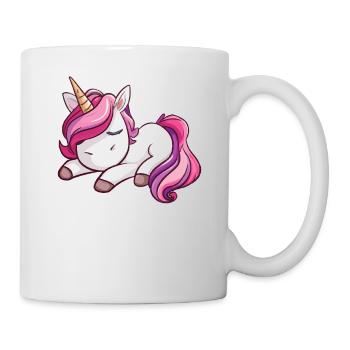 Ich muss gar nix Einhorn Liebhaber Geschenkidee - Tasse - Weiß - Rechts