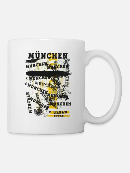 München Deutschland Stadt Skyline Heimat Liebe - Tasse - Weiß