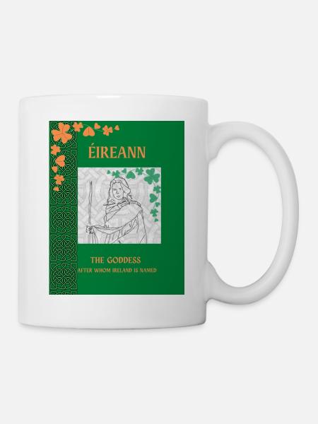 Eireann, the goddess after whom Ireland is named. - Mug - white