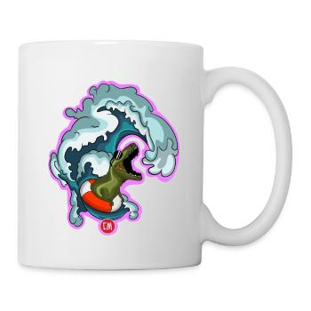 T-rex surf - Mug - white - Right