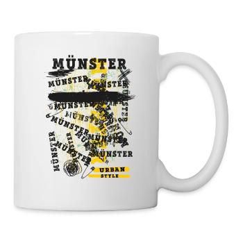 Münster Deutschland Stadt Skyline Heimat Liebe - Tasse - Weiß - Rechts