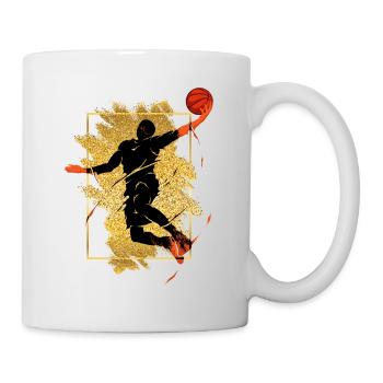 Basketball Basketball Player Dunking Gold Splash - Mug - white - Right