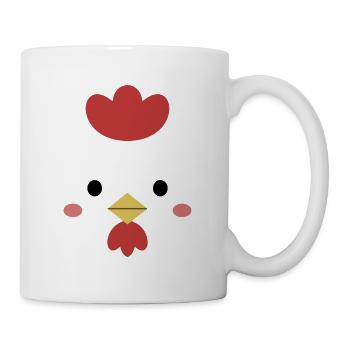 Hahn Kostüm - Tasse - Weiß - Rechts