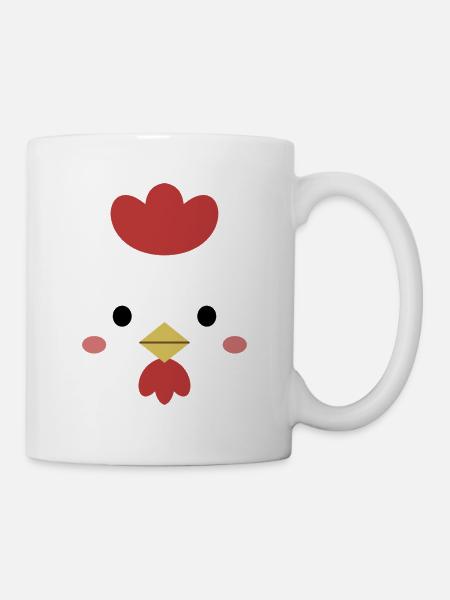 Hahn Kostüm - Tasse - Weiß