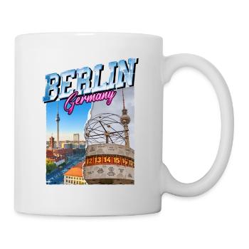 Berlin Germany City Skyline Vintage Retro - Mug - white - Right