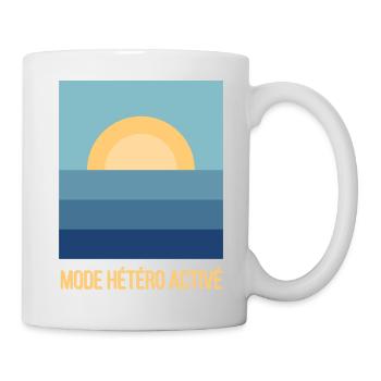 Sonnenuntergang aktiviert Hetero-Modus - Tasse - Weiß - Rechts