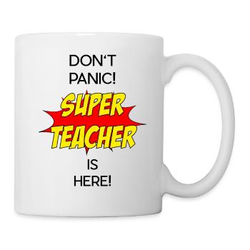 Super Teacher / Super Lehrer - Tasse - Weiß - Rechts